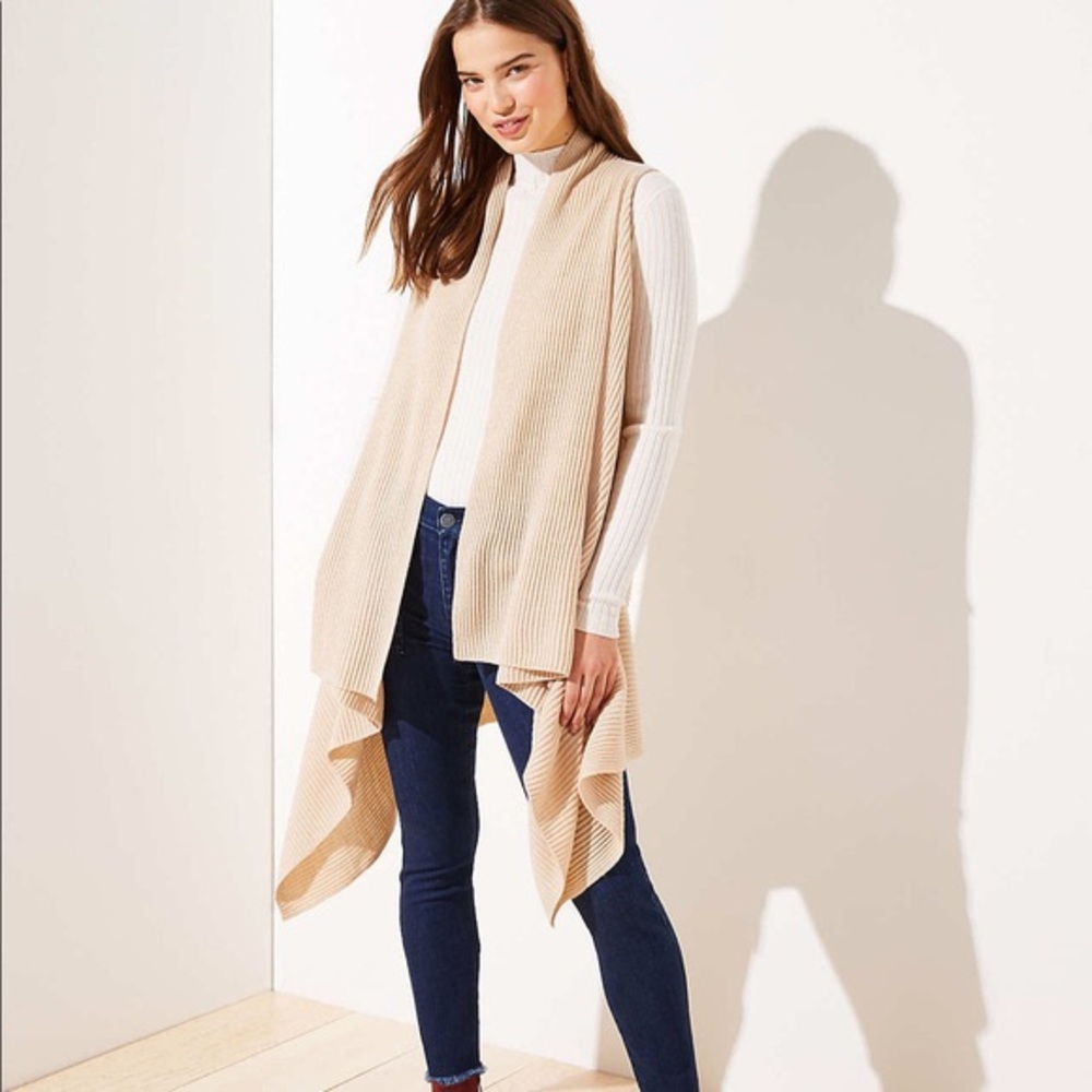 NWT Loft drapey sweater vest OS